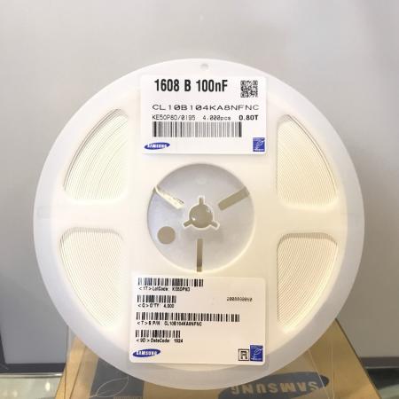贴片电容 0603 100NF  K 25V 三星电容经销商