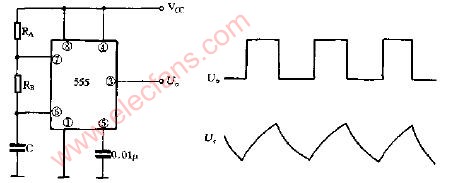 555多谐振荡器基本电路图