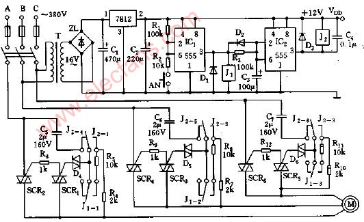交流电动机节能启动器电路图-华强资讯-华强电子网