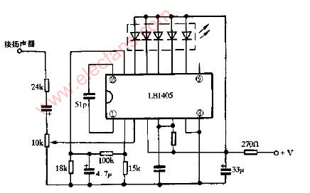 单声道lb1405电平指示电路图