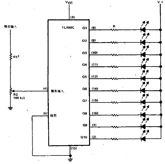 10级电平指示器电路图