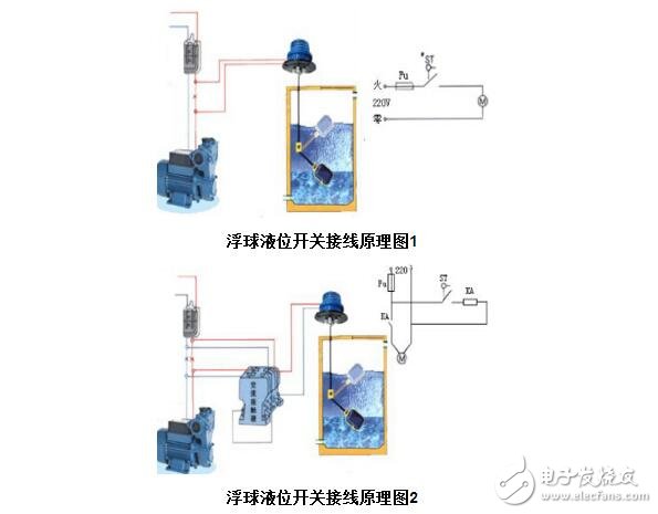 浮球开关水位控制器电路图分析