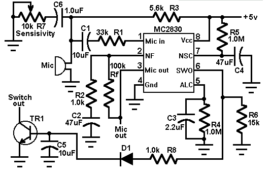 聲控開關電路設計匯總（八款設計電路原理詳解）