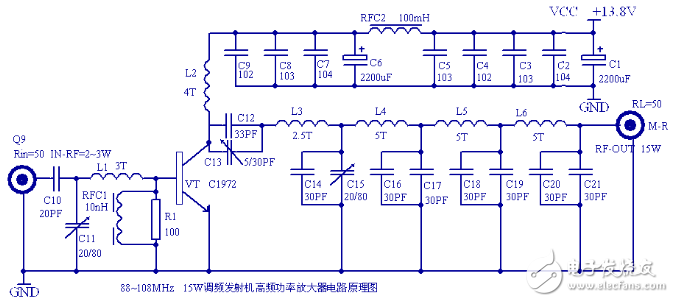 调频（FM）发射机电路图大全（调频收音机/调频中频/兆瓦无线电发射机电路图详解）