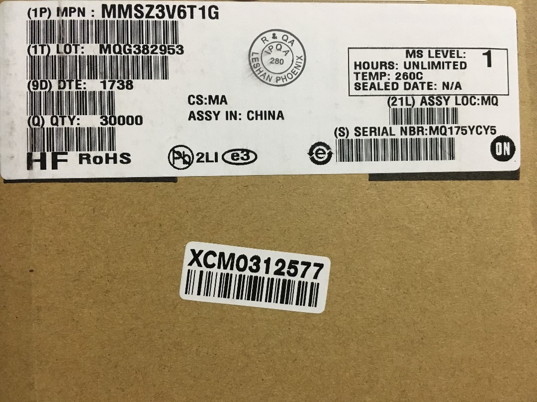 mmsz3v6t1g 批号:17 封装:sod-123 onsemi安森美60000         :只做