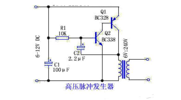 高压脉冲发生器电路图大全（六款等效电路/电子灭虫灯/脉冲发生器产生）