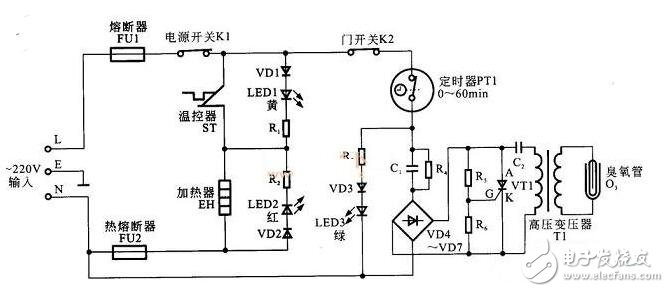 饮水机电路图工作原理及电路图分析 
