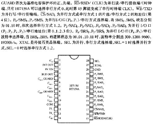 HI7159/7159A的引脚排列  www。elecfans。com
