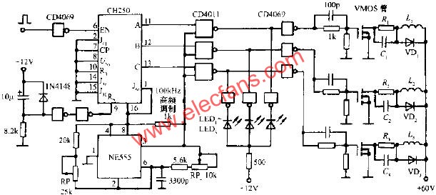 斩波式平滑驱动电路图  www。elecfans。com