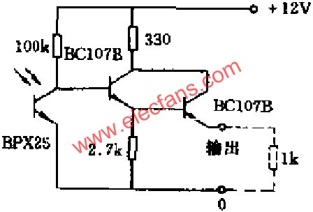 光电控制触发器电路图  www。elecfans。com