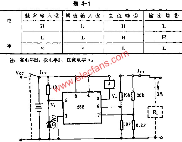 时基集成电路组成镉镍电池监控电路图  www、elecfans、com