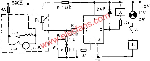 JEC-2组成自动恒温箱电路图 www、elecfans、com