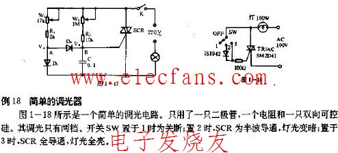 简单的调光器电路图