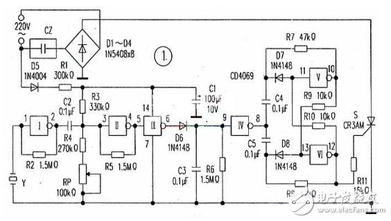 CD4069声控电源插座制作