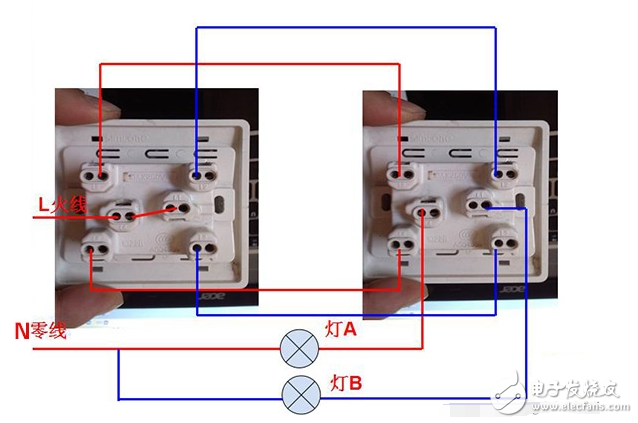双控开关接线图,双控开关电路图