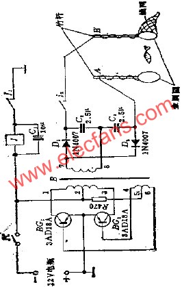 电子打鱼器电路  www。elecfans。com