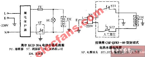 海尔热水器线路图解图片