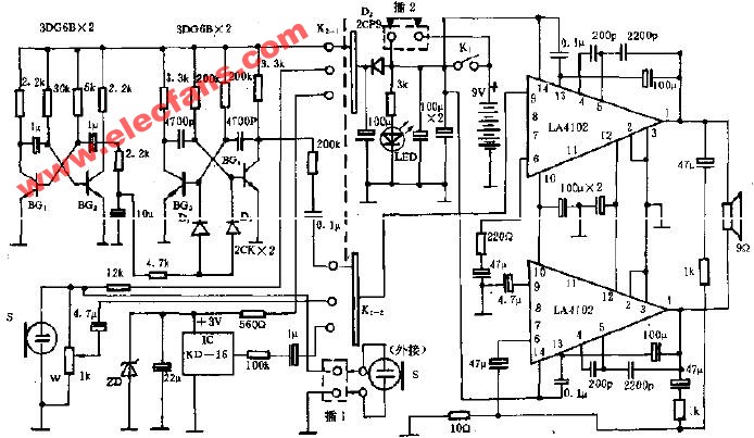 ks4c型手提喊话器电路图