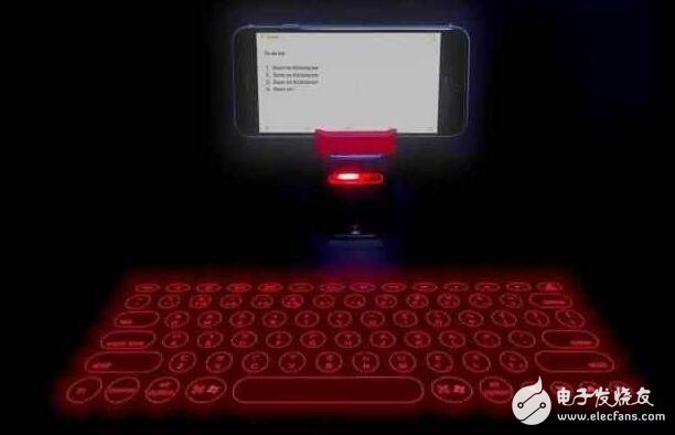 iKeybo智能投影虚拟键盘：钢琴随身背着走？