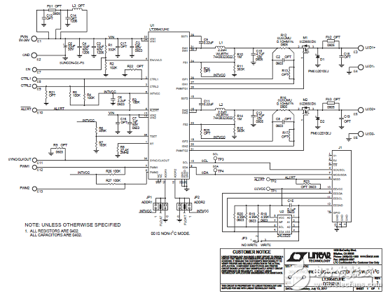 LT3964主要特性 同步降压LED驱动器解决方案