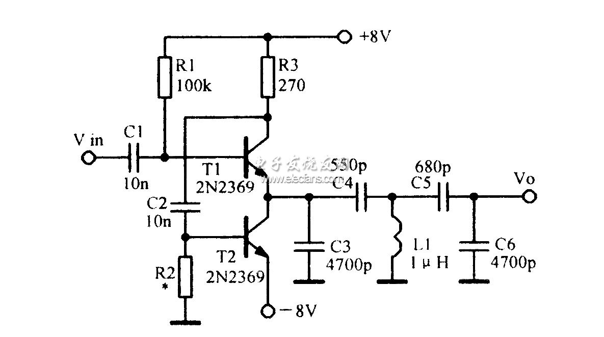 容性负载射极跟随器原理图
