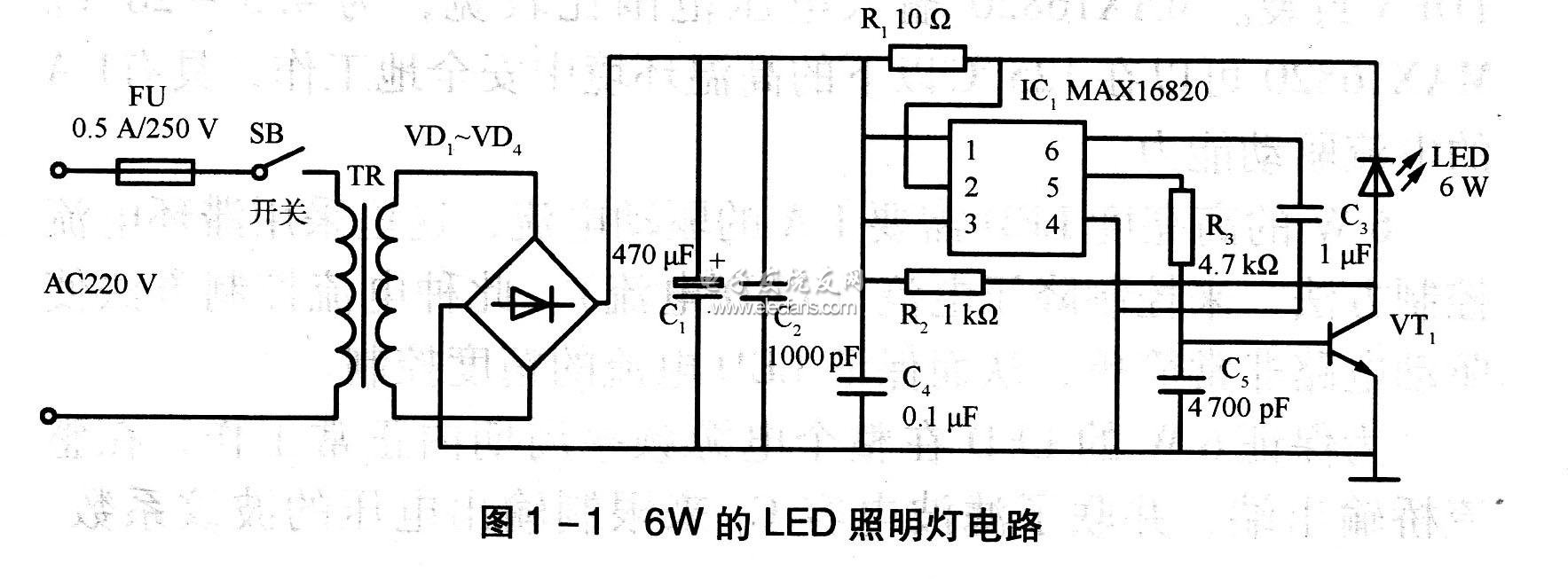 led灯驱动器原理图片