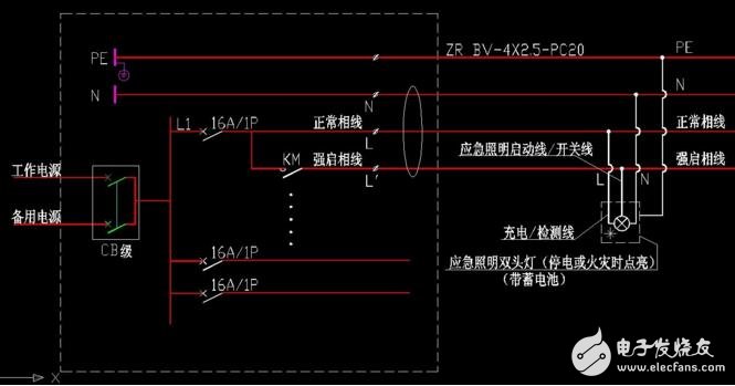 充电应急灯怎么接线图分析