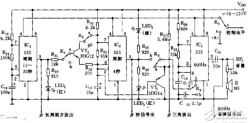 555脉冲发生器电路图大全（六款555脉冲发生器电路设计原理图详解）