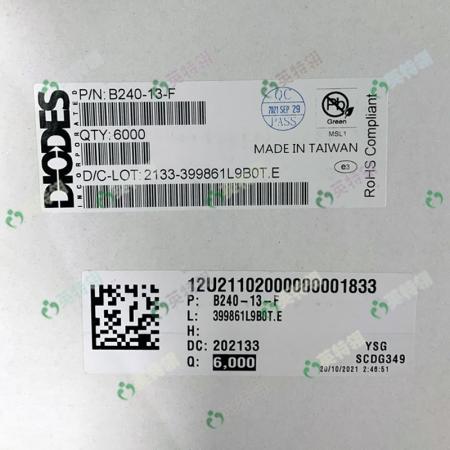 B240-13-F DIODES/美台 SMB SMB